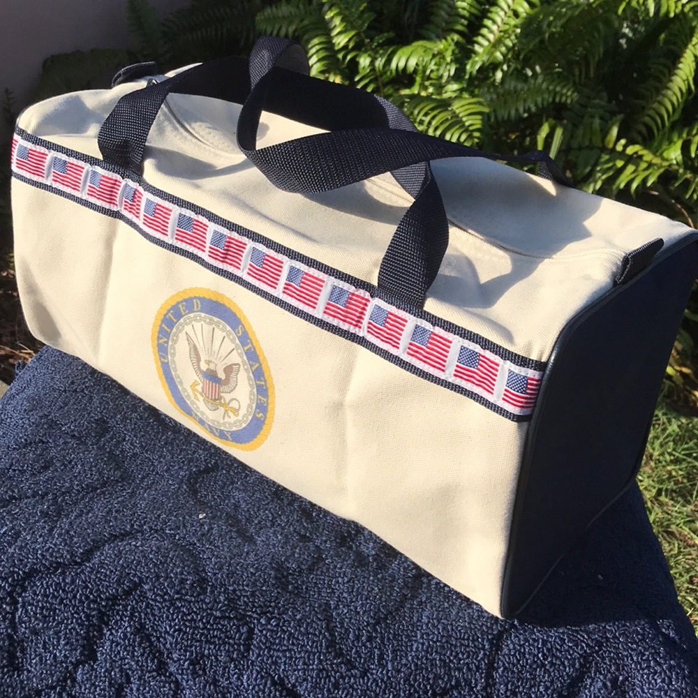 MILITARY NAVY DUFFLE BAG